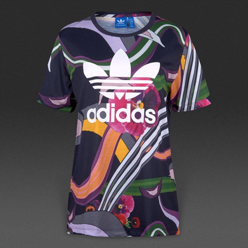 Adidas Originals Floral Burst AOP Boyfriend Tee Print for Women